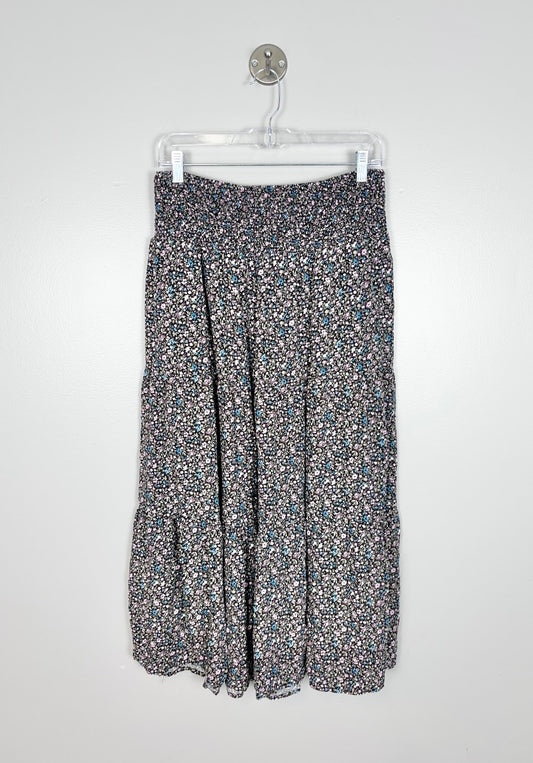 M - Paisley Sky Floral Midi Skirt