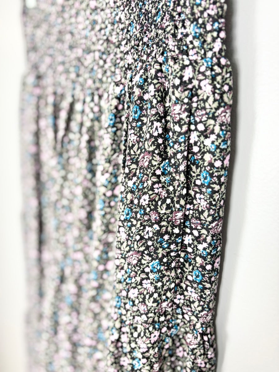 M - Paisley Sky Floral Midi Skirt