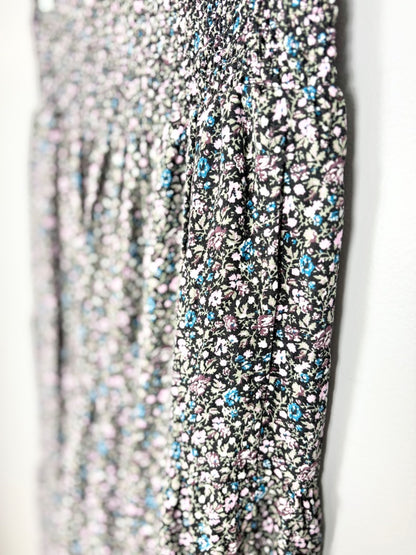 M - Paisley Sky Floral Midi Skirt
