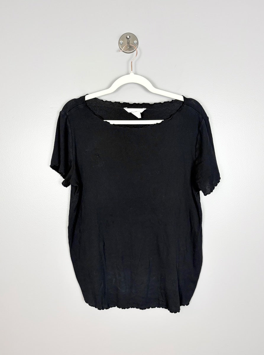 XL - H & M Black Ribbed Tee