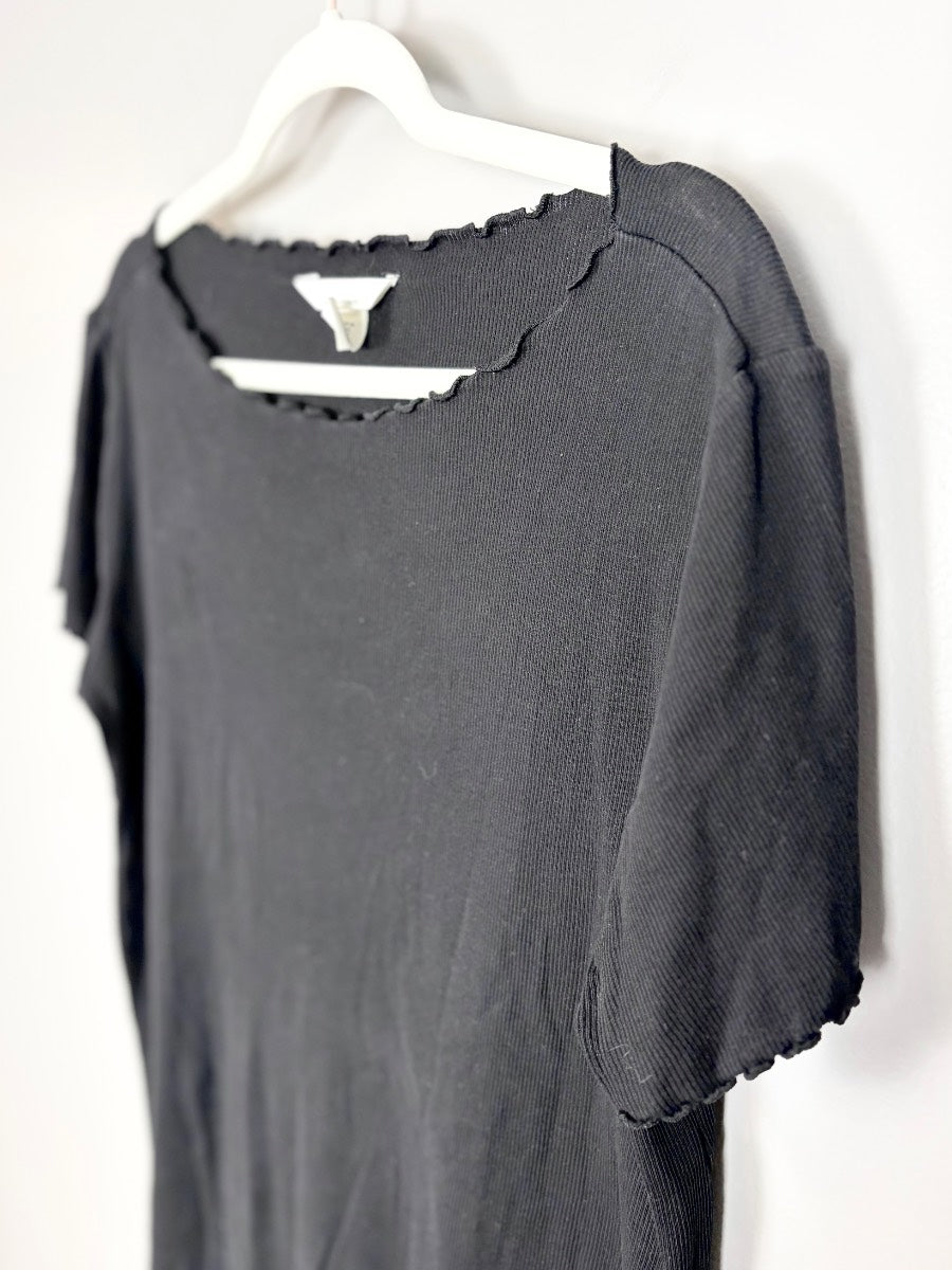 XL - H & M Black Ribbed Tee