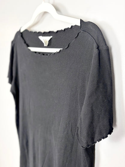 XL - H & M Black Ribbed Tee