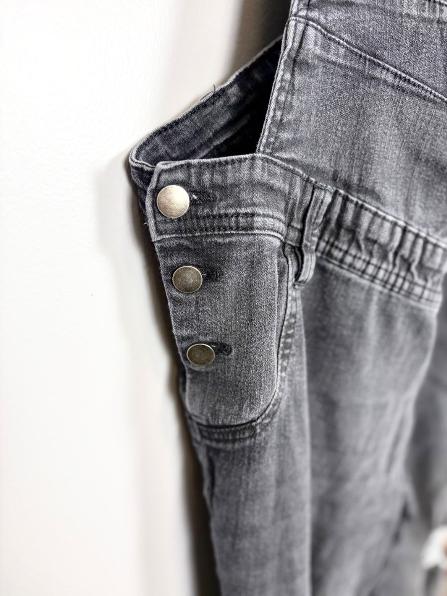 XL/14 - George Distressed Denim Overalls