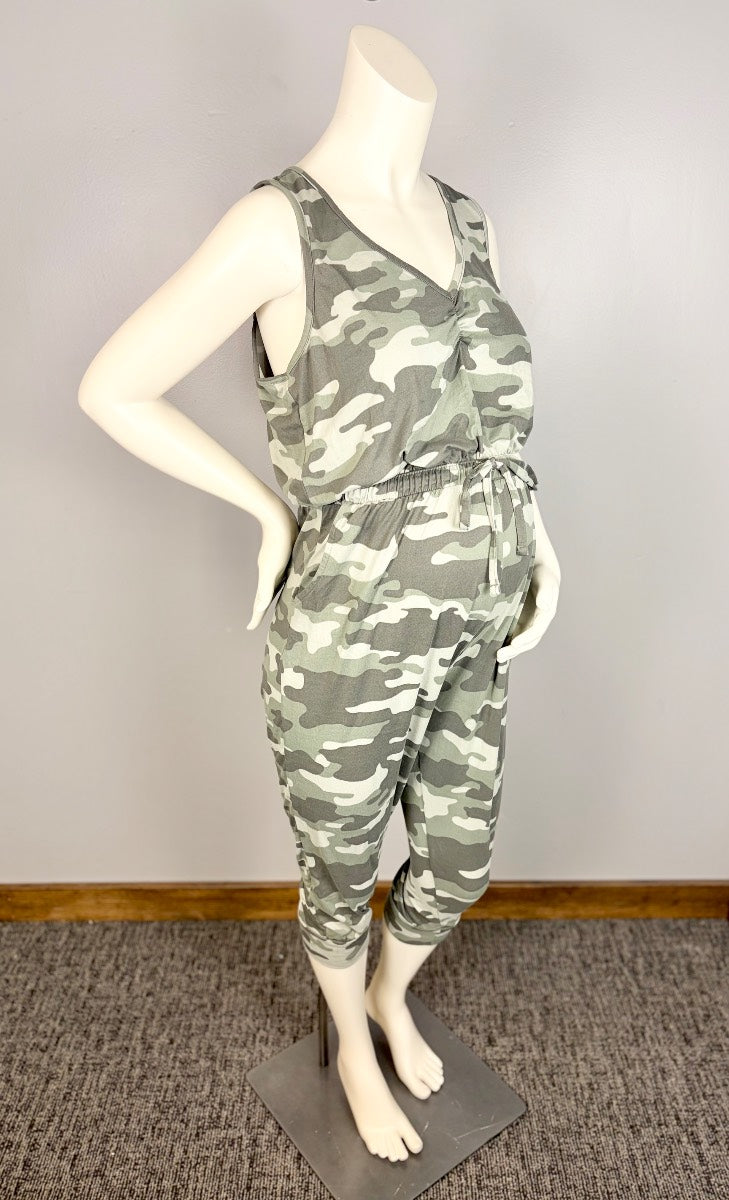 L - George Camo Sleeveless Jumpsuit