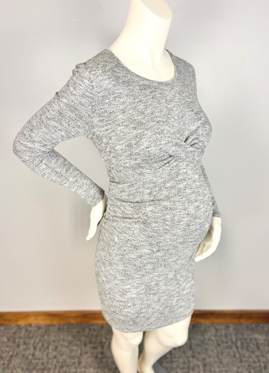 S - Paisley Sky Heather Grey Dress