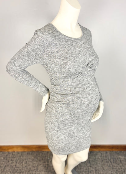 S - Paisley Sky Heather Grey Dress