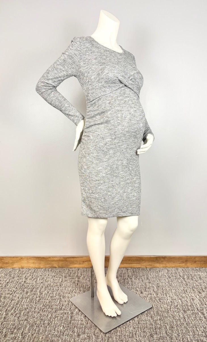 S - Paisley Sky Heather Grey Dress