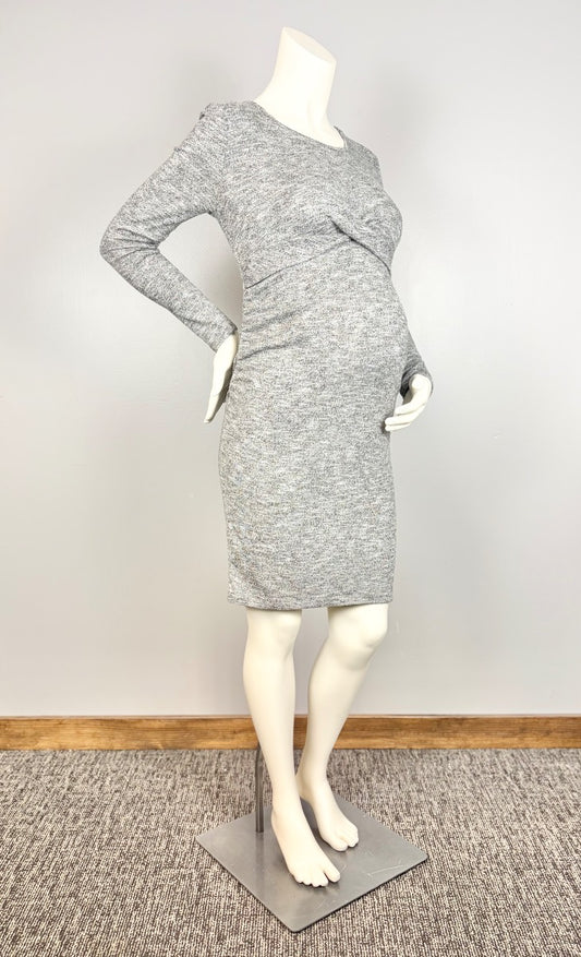 S - Paisley Sky Heather Grey Dress