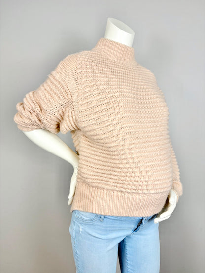 S - H & M Chunky Knit Peach Turtleneck Sweater