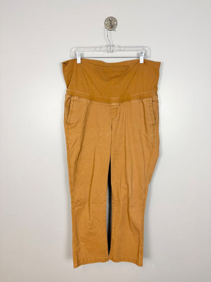L - Old Navy Caramel Maternity Pants