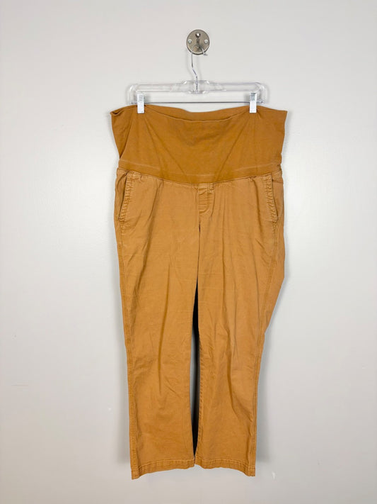 L - Old Navy Caramel Maternity Pants