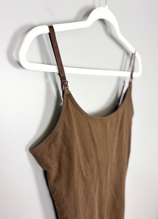 L - Old Navy Brown Ribbed Nursing Tank