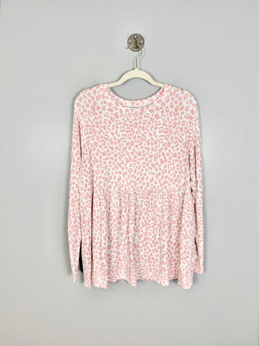 XL - Motherhood Pink Leopard Print Swing Top