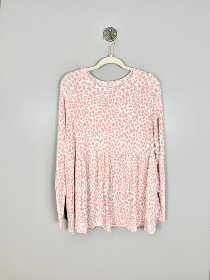 XL - Motherhood Pink Leopard Print Swing Top