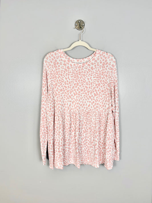 XL - Motherhood Pink Leopard Print Swing Top
