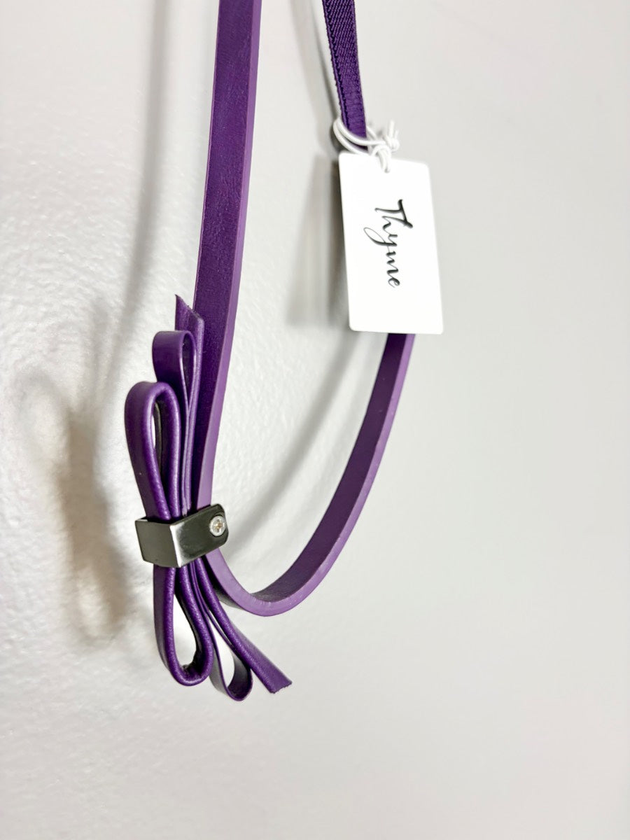 L/XL - Thyme Purple Leather Belt