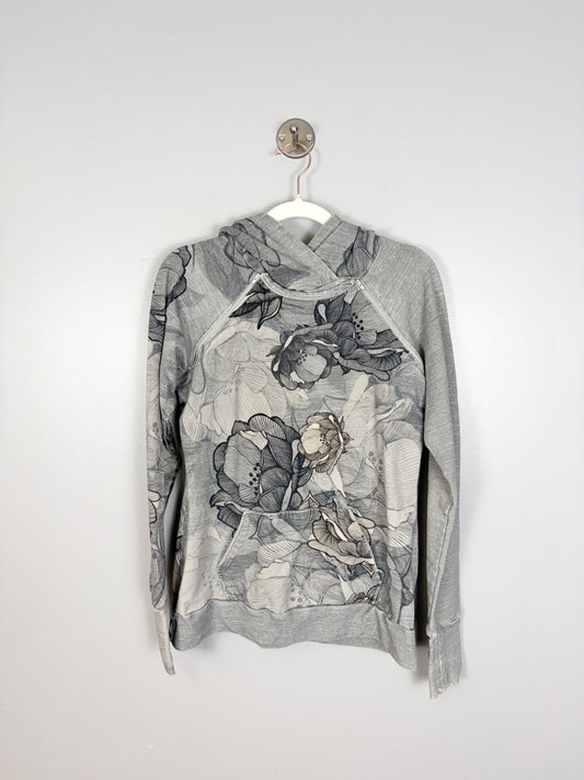 L - Tiny Tim Custom Floral Print Nursing Hoodie