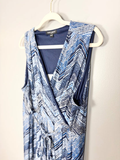 XXL - Mario Serrani Italy Chevron Print Maxi Dress
