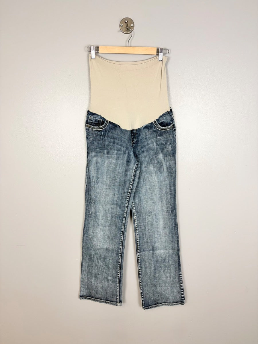 M - Jet Set Embellished Pocket Straight Leg Jeans
