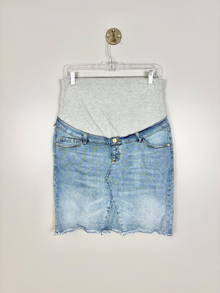 M - Thyme Lightwash Denim Mini Skirt