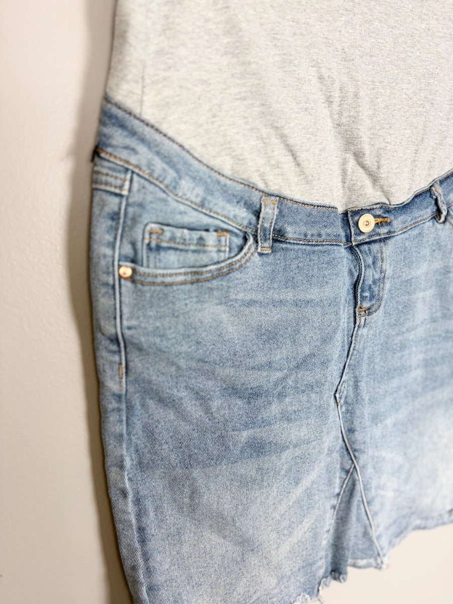 M - Thyme Lightwash Denim Mini Skirt