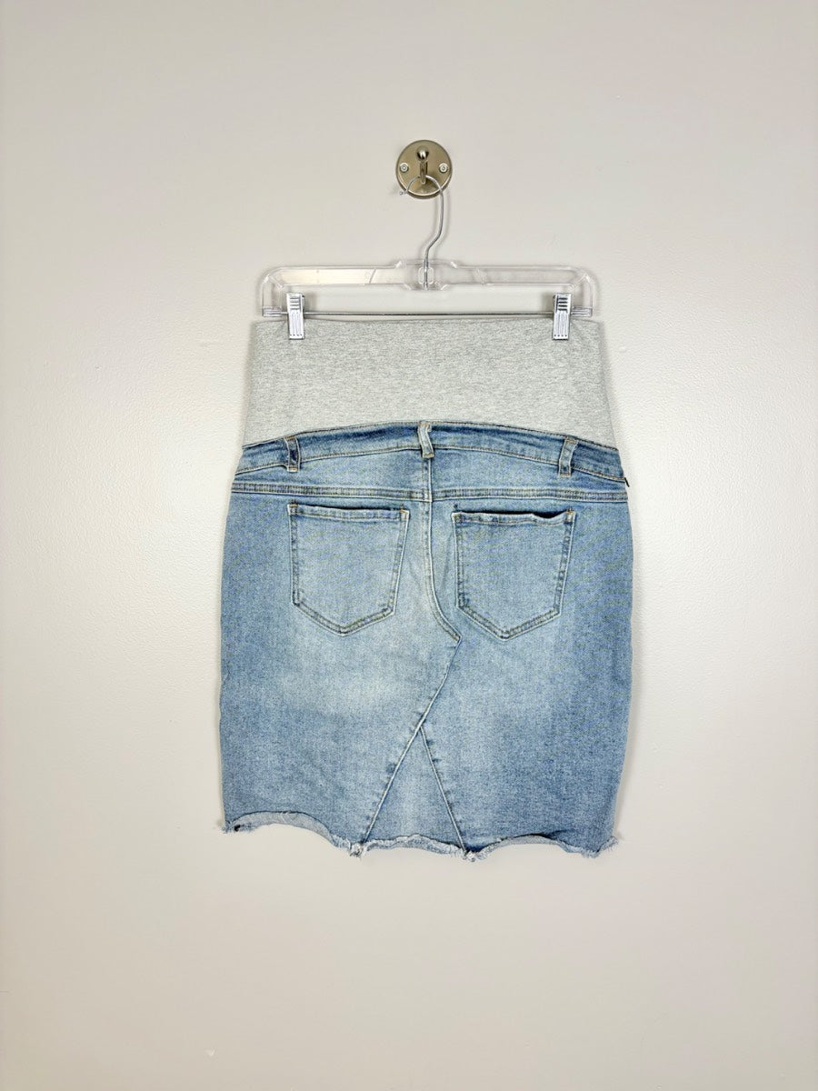 M - Thyme Lightwash Denim Mini Skirt