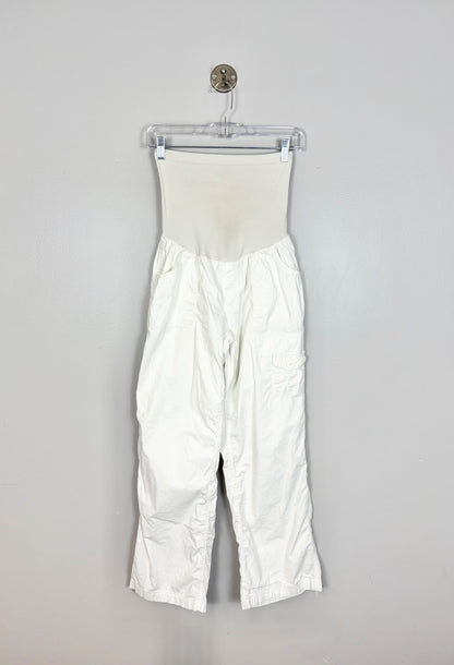 L - Motherhood White Stretch Summer Pants