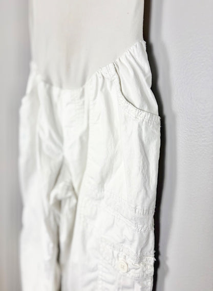 L - Motherhood White Stretch Summer Pants
