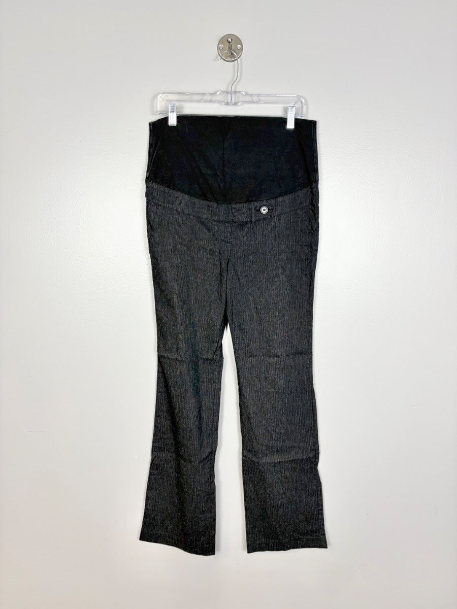 L - Thyme Dark Grey Pinstripe Dress Pants