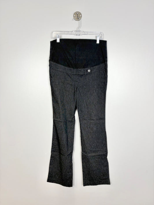 L - Thyme Dark Grey Pinstripe Dress Pants