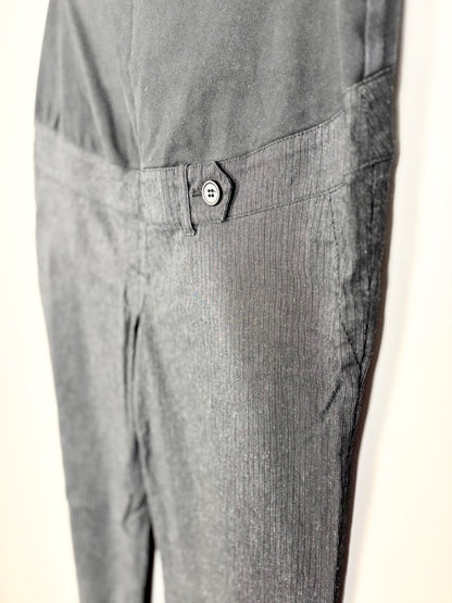 L - Thyme Dark Grey Pinstripe Dress Pants