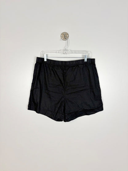 L - Black Cotton Shorts
