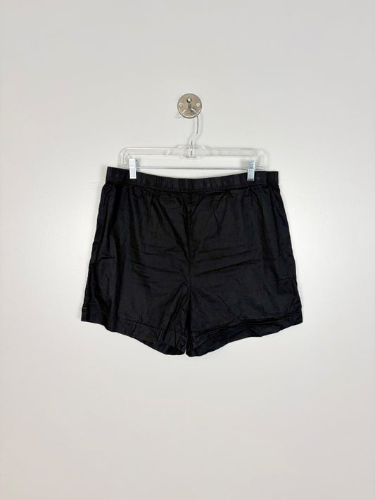 L - Black Cotton Shorts