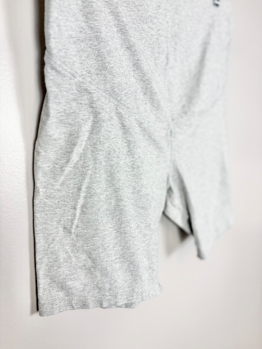 L - Paisley Sky Light Grey Bike Shorts