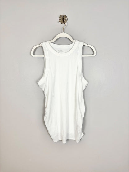 XL - Old Navy White Ribbed Racerback Tank