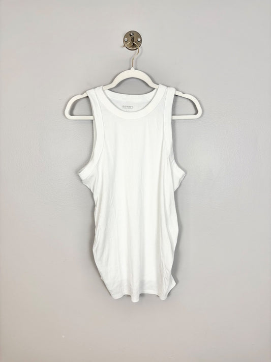 XL - Old Navy White Ribbed Racerback Tank