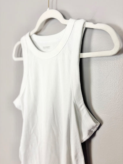 XL - Old Navy White Ribbed Racerback Tank