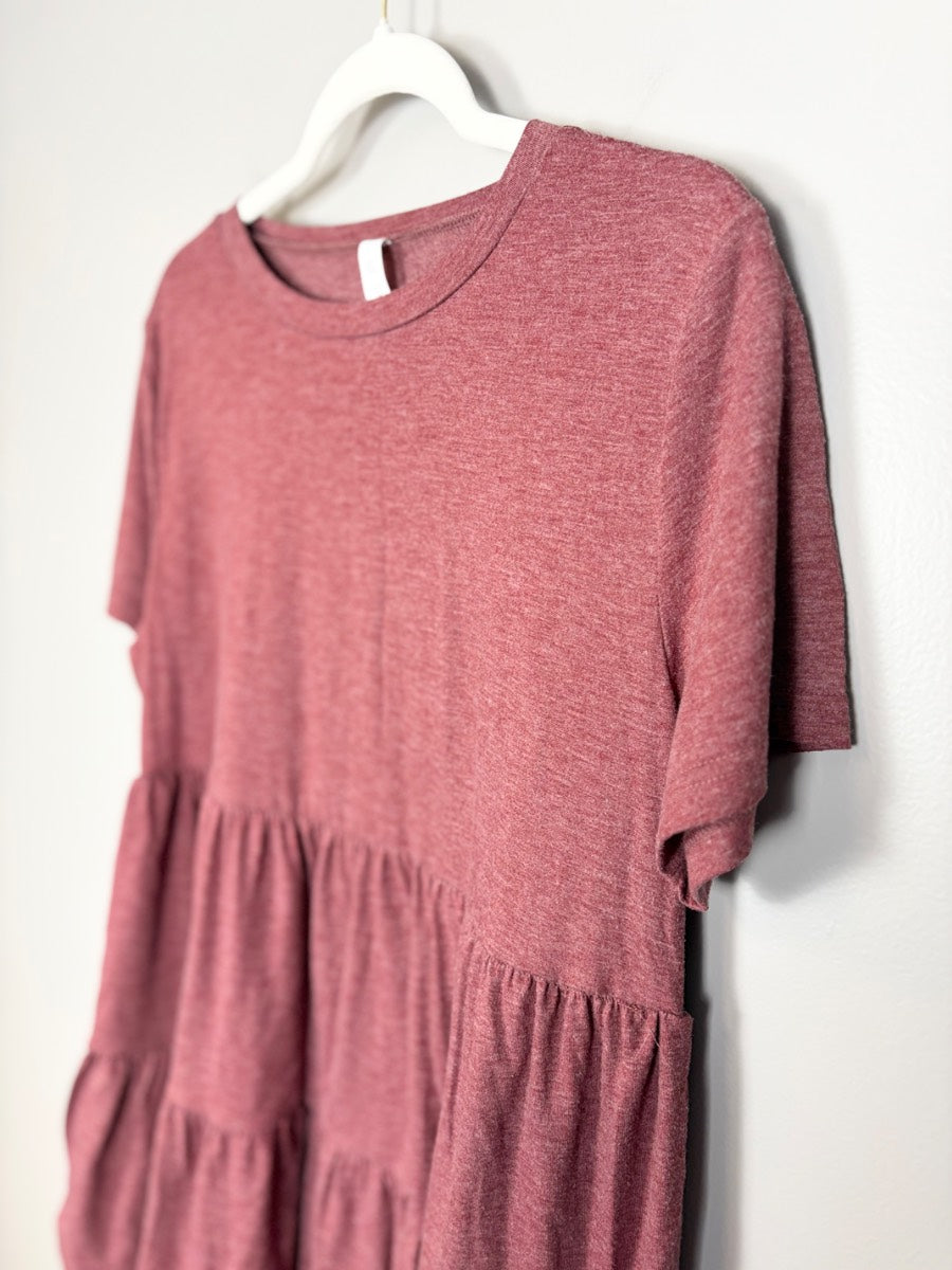 XL - Brynmama Tiered Raspberry Top