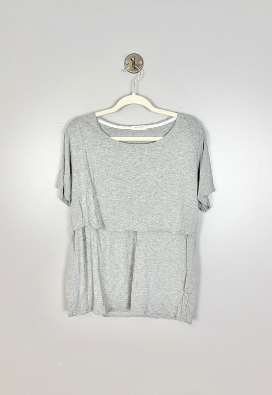 XL - Smallshow Grey Nursing Top