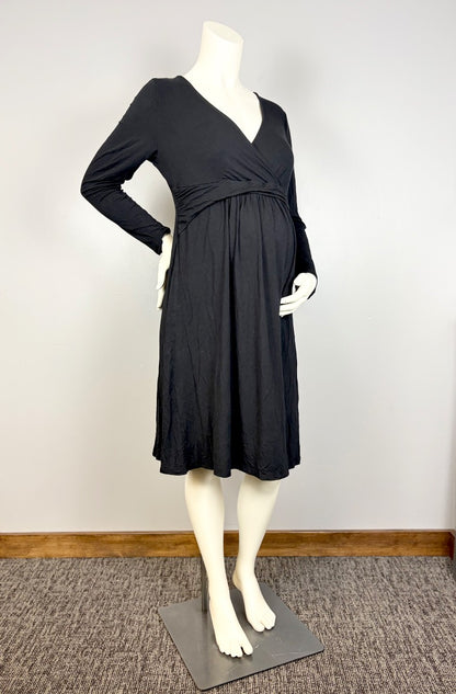 L - Old Navy Long Sleeve Wrap Front Nursing-Friendly Dress
